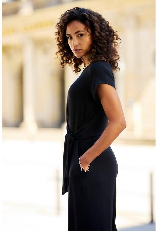 Lascana Jumpsuit in culotte-stijl met knoopdetail in de taille vrouwelijke jumpsuit feestelijk - Foto 4