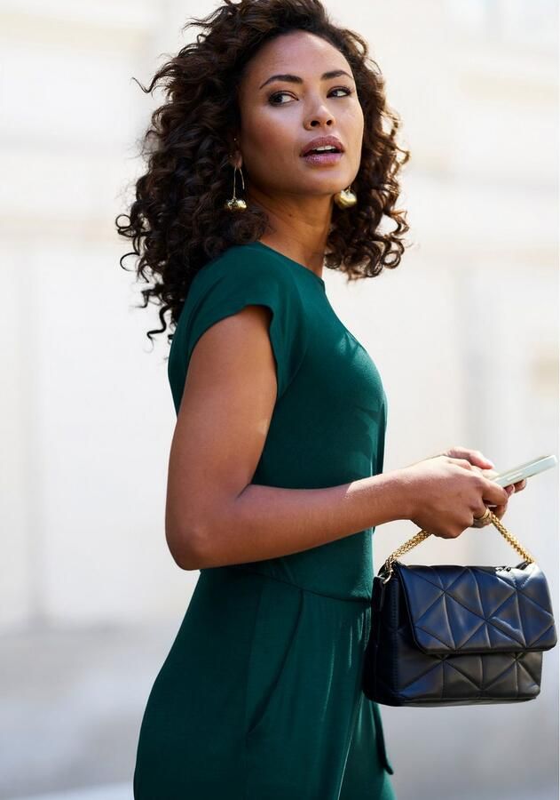 Lascana Jumpsuit in culotte-stijl met knoopdetail in de taille vrouwelijke jumpsuit feestelijk - Foto 4