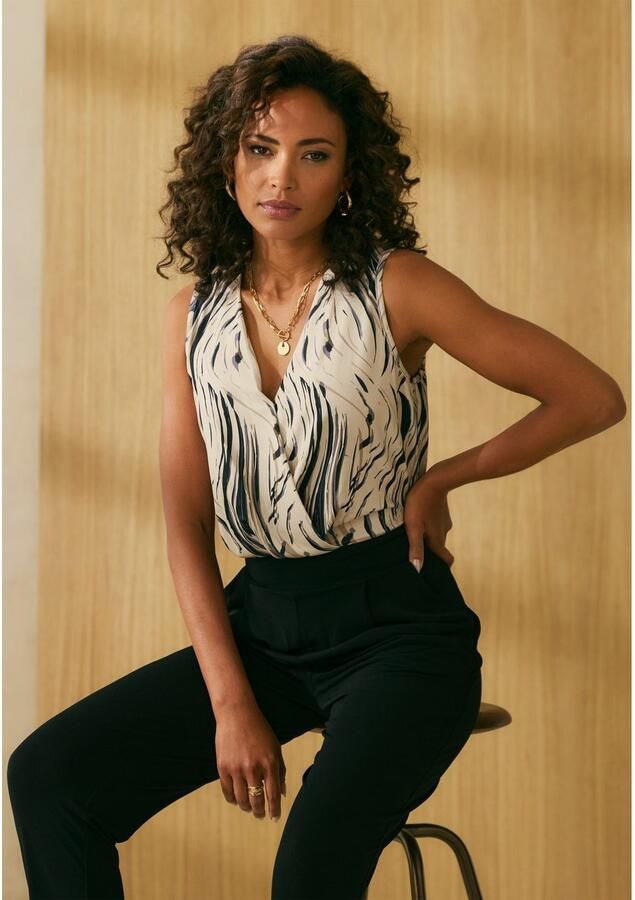 Lascana Jumpsuit met bedrukt bovenstuk elegante jumpsuit business-look feestelijk - Foto 4