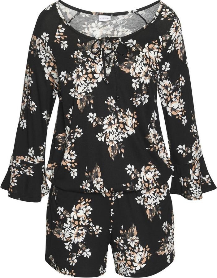 Lascana Jumpsuit met volant aan de 3 4-mouw korte jumpsuit met bloemenprint - Foto 2