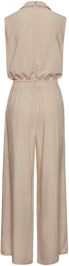 Lascana Jumpsuit met wijde pijpen geweven stof met linnen - Foto 5