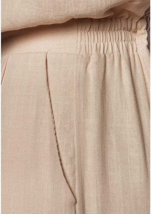 Lascana Jumpsuit met wijde pijpen geweven stof met linnen - Foto 2