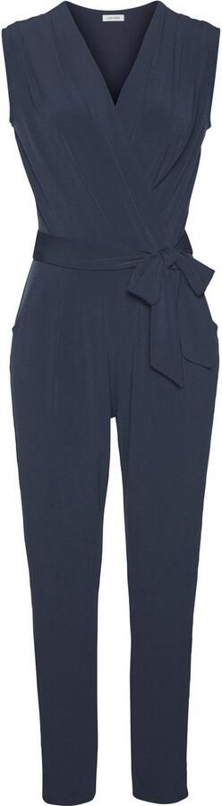 Lascana Jumpsuit van kreukvrije stof elegante jumpsuit in wikkeloptiek strijkvrij (Met een bindceintuur) - Foto 6