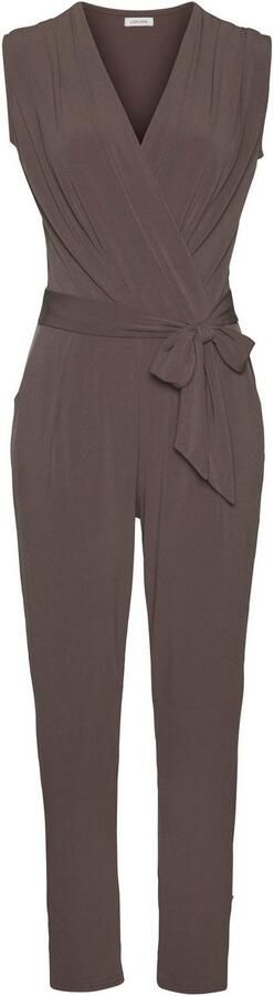 Lascana Jumpsuit van kreukvrije stof elegante jumpsuit in wikkeloptiek strijkvrij (Met een bindceintuur) - Foto 4