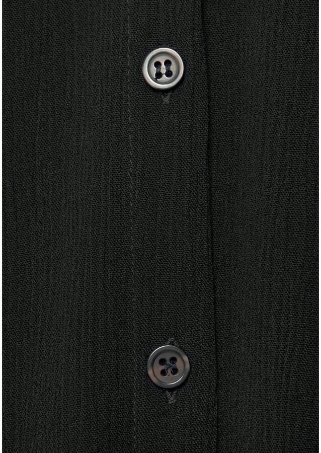 Lascana Jurk met overhemdkraag Cover-up gekreukte viscose maxijurk met split knoopsluiting voor - Foto 3