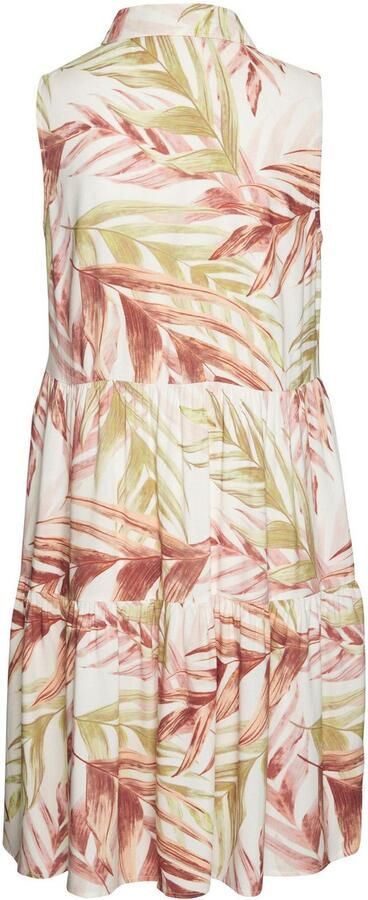 Lascana Jurk met overhemdkraag met alloverprint en volants mouwloze zomerjurk strandjurk - Foto 4