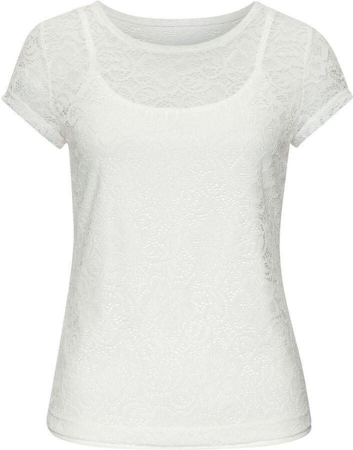 Lascana Kanten shirt met bloemmotief (set +Top) - Foto 6