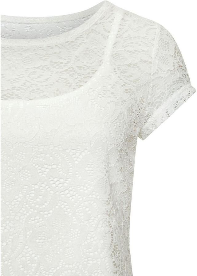 Lascana Kanten shirt met bloemmotief (set +Top) - Foto 2