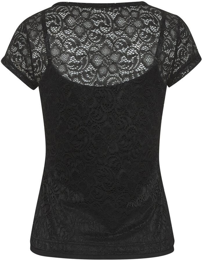 Lascana Kanten shirt met bloemmotief (set +Top) - Foto 4