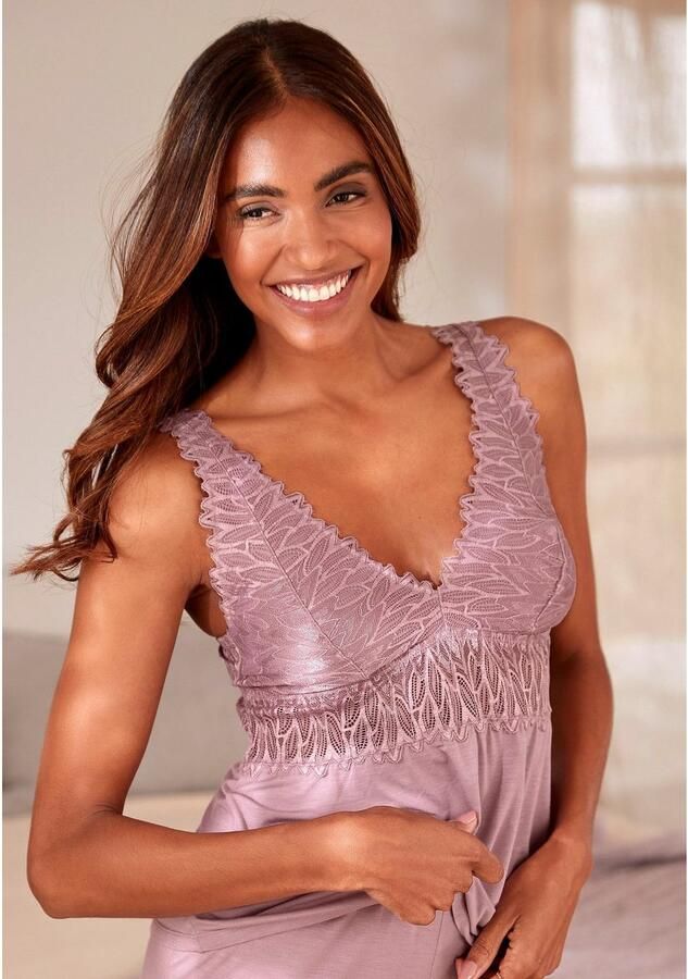 Lascana Kanten top met kanten details - Foto 4