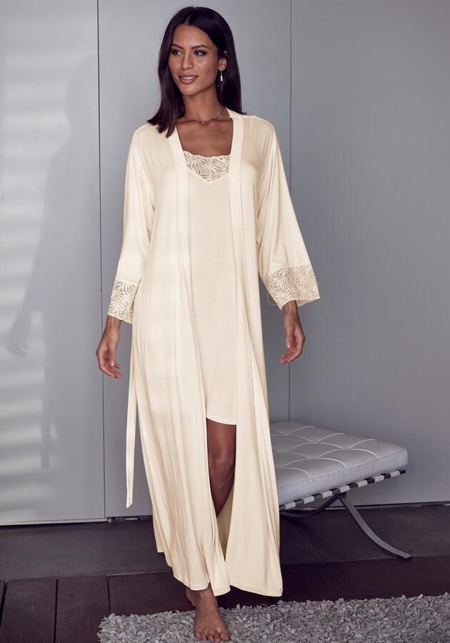 Lascana Kimono met chique kanten details - Foto 4