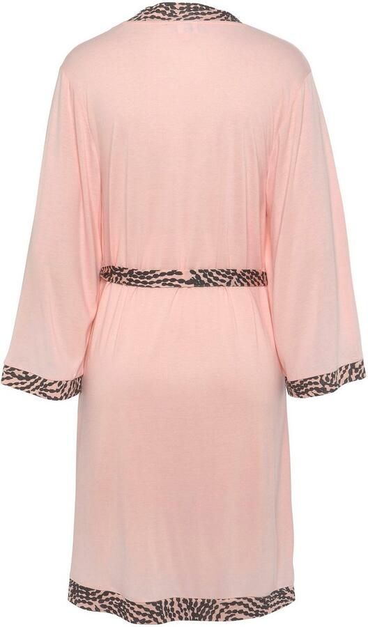 Lascana Kimono met gedessineerde contrastbies - Foto 5