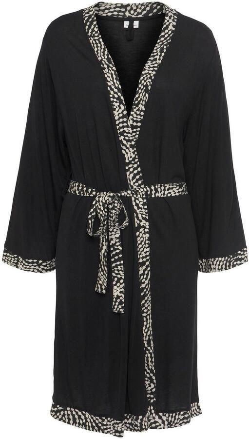 Lascana Kimono met gedessineerde contrastbies - Foto 5