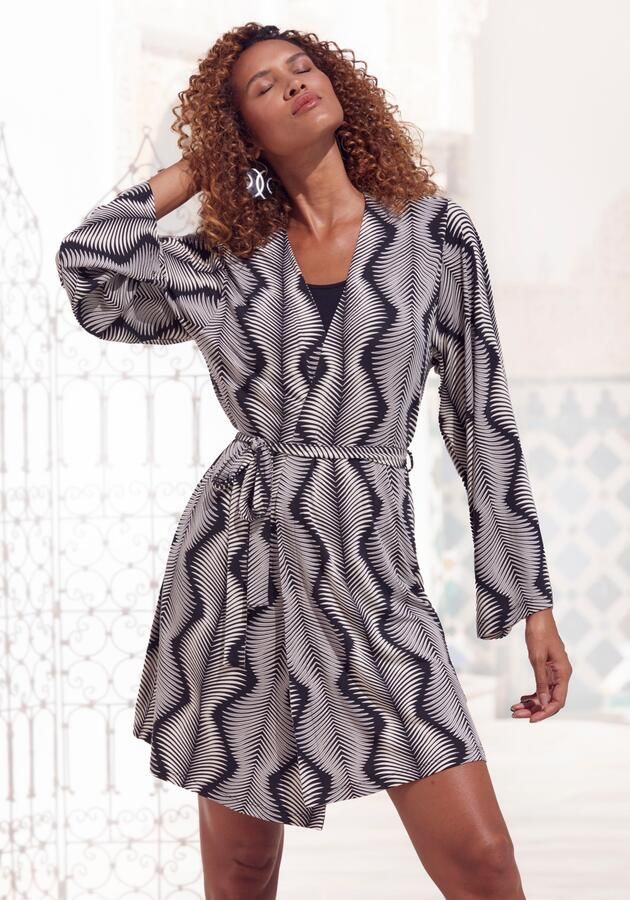 Lascana Kimono met grafische print all-over - Foto 6