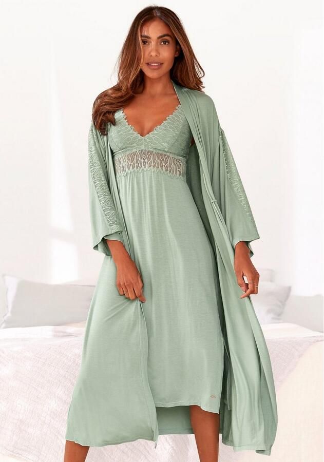 Lascana Kimono met kanten details - Foto 3