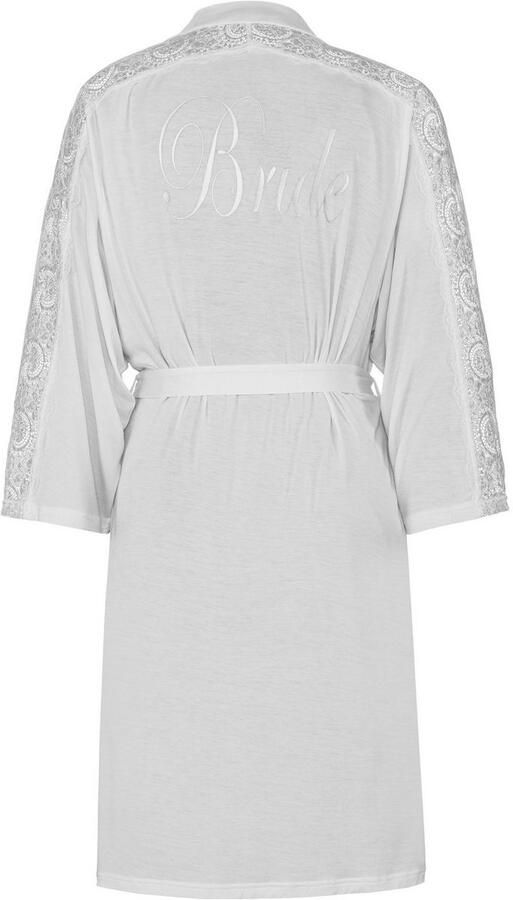 Lascana Kimono met kantinzet aan mouw schouder + rug - Foto 6