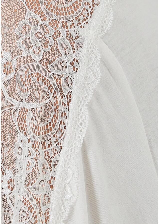 Lascana Kimono met kantinzet aan mouw schouder + rug