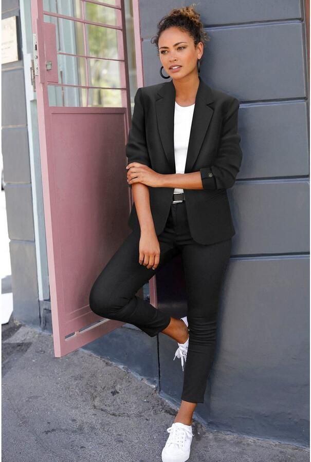 Lascana Korte blazer in klassieke vorm getailleerde damesblazer sportief elegant - Foto 6