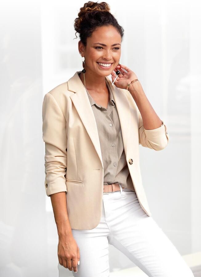 Lascana Korte blazer in klassieke vorm getailleerde damesblazer sportief elegant - Foto 4
