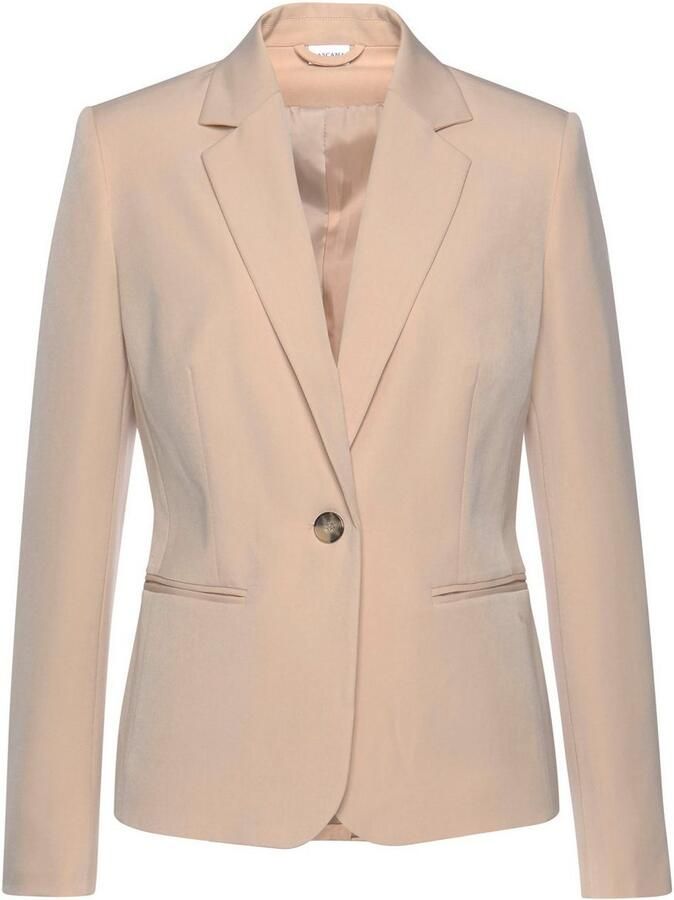 Lascana Korte blazer in klassieke vorm getailleerde damesblazer sportief elegant