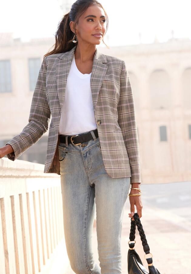 Lascana Korte blazer in klassieke vorm getailleerde damesblazer sportief elegant - Foto 7