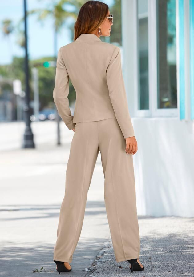 Lascana Korte blazer met dubbele knoopsluiting damesblazer sportief-elegant