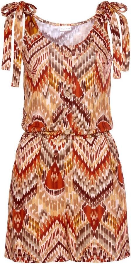 Lascana Korte jumpsuit met etnische print en zakken zomerse jumpsuit - Foto 6