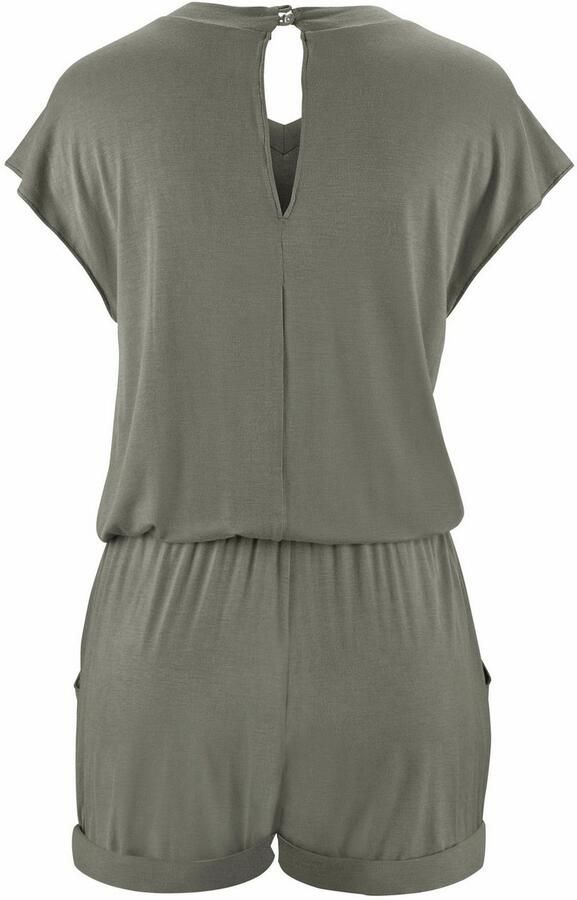 Lascana Korte jumpsuit met v-hals elastische jumpsuit met zakken - Foto 6