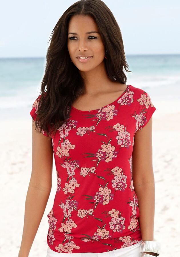 Lascana Lang shirt Met brede tailleband van zachte viscose-stretch - Foto 4