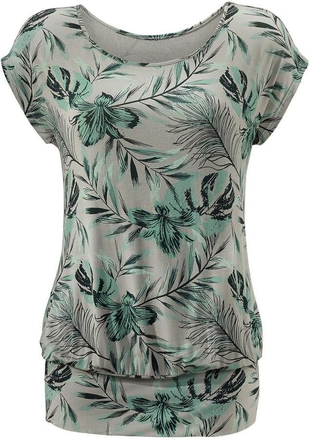 Lascana Lang shirt Met brede tailleband van zachte viscose-stretch