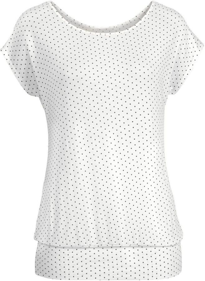 Lascana Lang shirt Met brede tailleband van zachte viscose-stretch