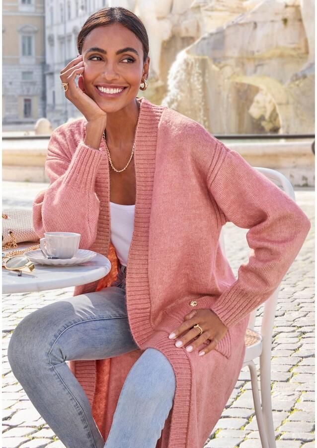 Lascana Lang vest lijk zacht breisel - Foto 2