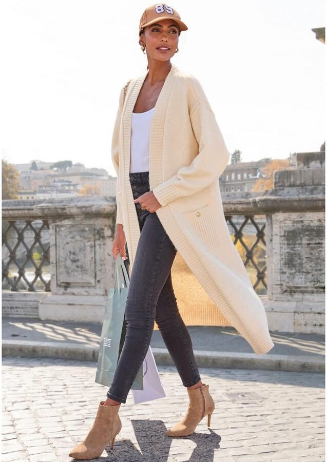 Lascana Lang vest heerlijk zacht breisel