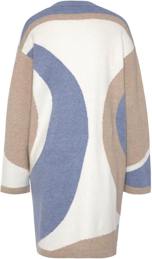 Lascana Lang vest met patroon zachte cardigan comfortabele pasvorm - Foto 10