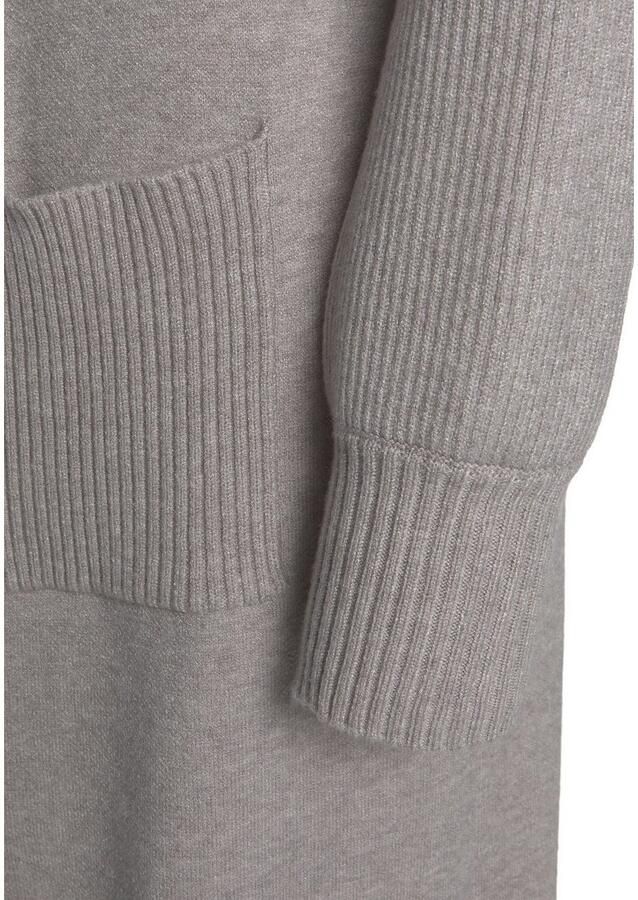 Lascana Lang vest met ribbrei-details en zakken casual gebreide mantel - Foto 2