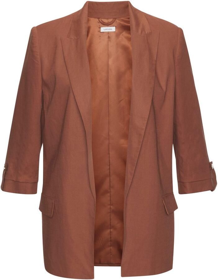 Lascana Lange blazer met aangerimpelde mouwen - Foto 4