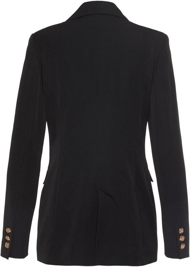 Lascana Lange blazer met goudkleurige knopen elegante damesblazer business-look
