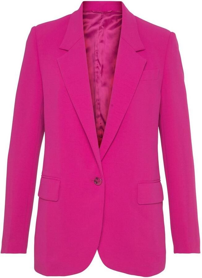 Lascana Lange blazer met reverskraag en split achter damesblazer elegant-chic