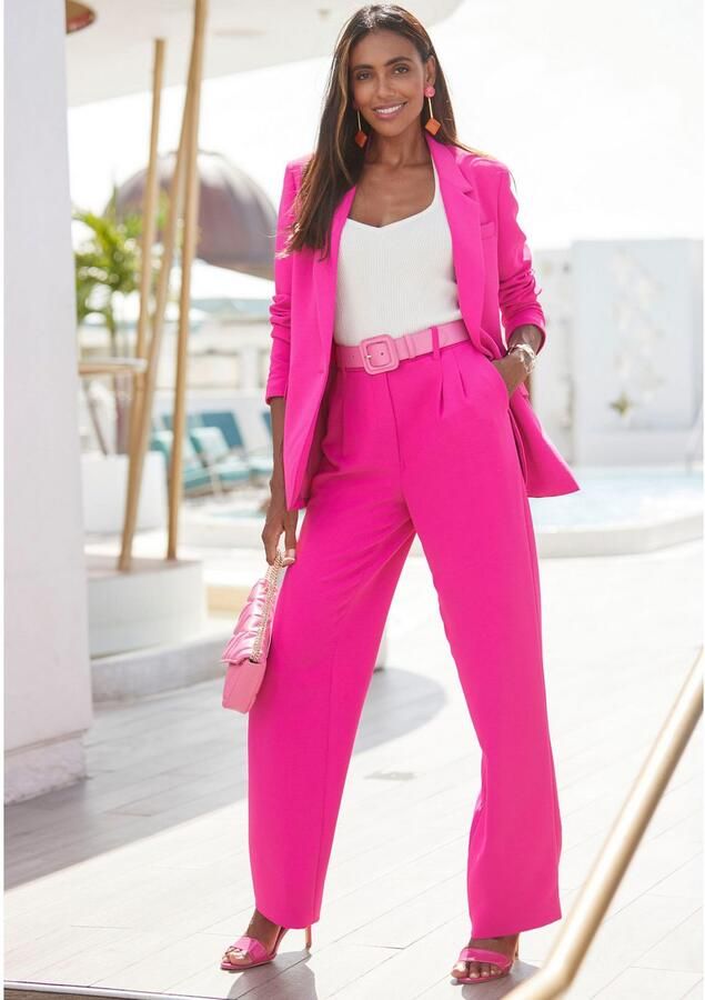 Lascana Lange blazer met reverskraag en split achter damesblazer elegant-chic - Foto 4