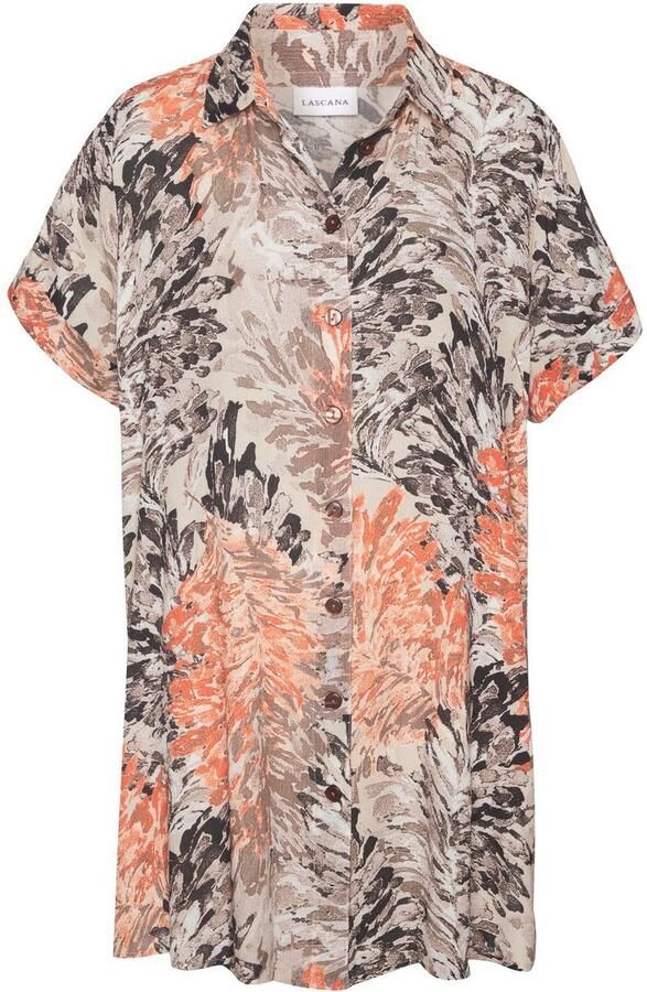 Lascana Lange blouse met bloemenprint zomerse hemdblouse met knoopsluiting - Foto 5