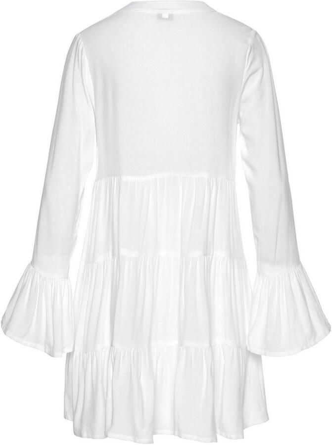 Lascana Lange blouse met kanten inzetstukken tuniek blousejurk strandkleding