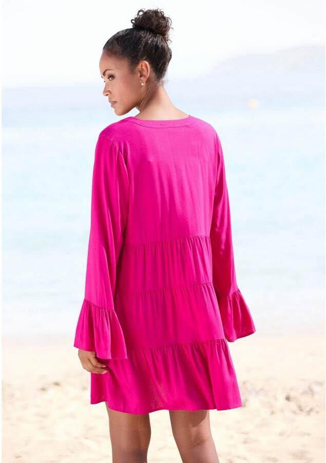 Lascana Lange blouse met kanten inzetstukken tuniek blousejurk strandkleding - Foto 4