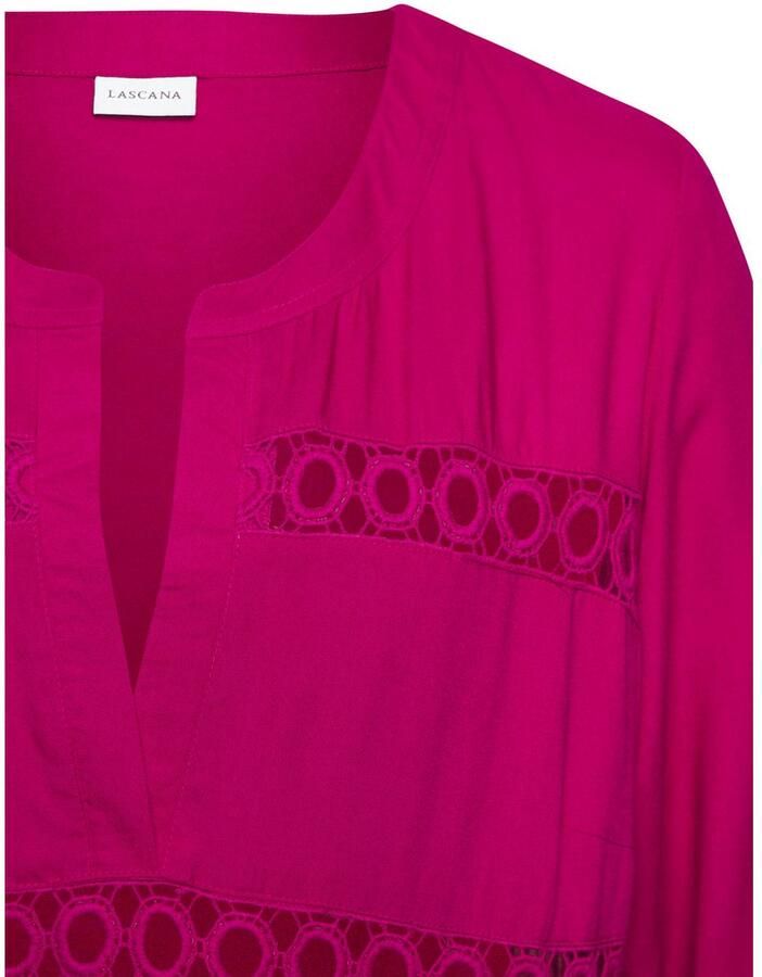 Lascana Lange blouse met kanten inzetstukken tuniek blousejurk strandkleding