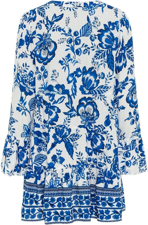 Lascana Lange blouse met kanten inzetstukken tuniek blousejurk strandkleding - Foto 4