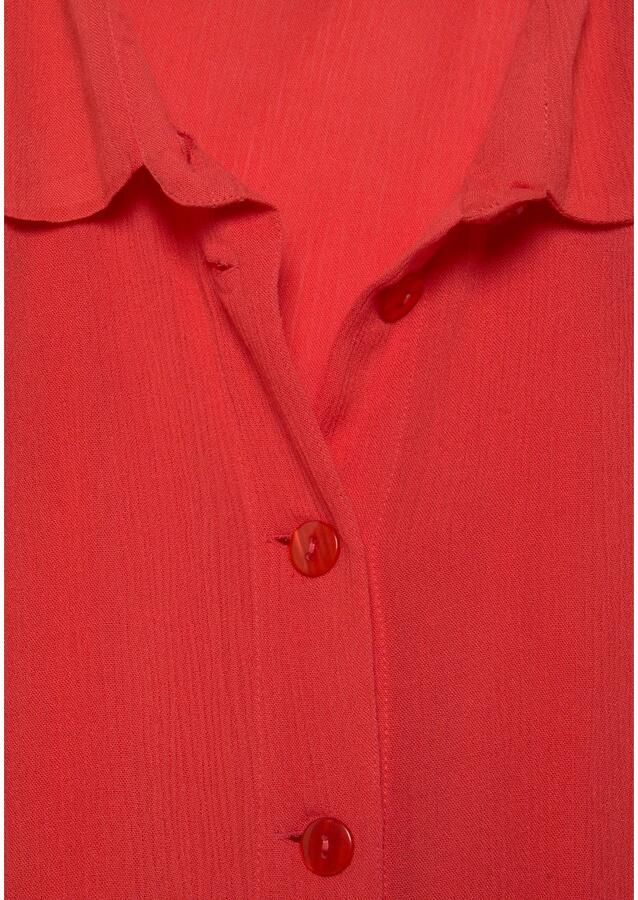 Lascana Lange blouse met knoopsluiting blouse met korte mouwen blousejurk zomers - Foto 2