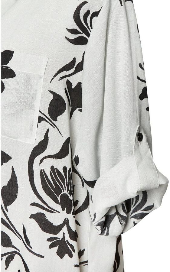 Lascana Lange blouse van zachte stof met linnenpercentage zomerse blousejurk - Foto 4