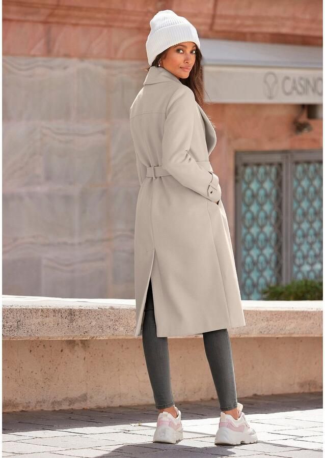 Lascana Lange jas met ceintuur en zakken elegante damesmantel - Foto 7