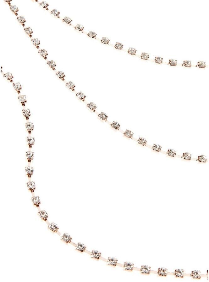 Lascana Lange ketting met strass lichaamsketting kettingriem bikiniketting halsketting