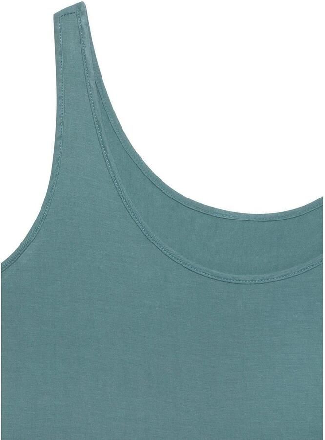 Lascana Lange top Met afgeronde zoom van zachte viscose-stretch (2-delig Set van 2)