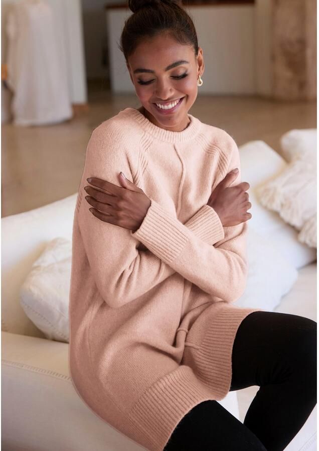 Lascana Lange trui in casual vorm van superzachte kwaliteit knuffeltrui trui-jurk - Foto 3